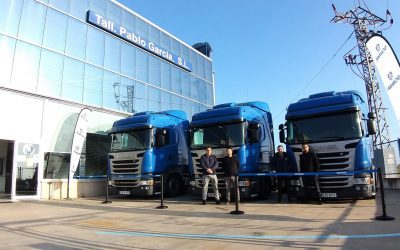 Entrega de estas tres cabezas tractoras Scanaia V.O R410