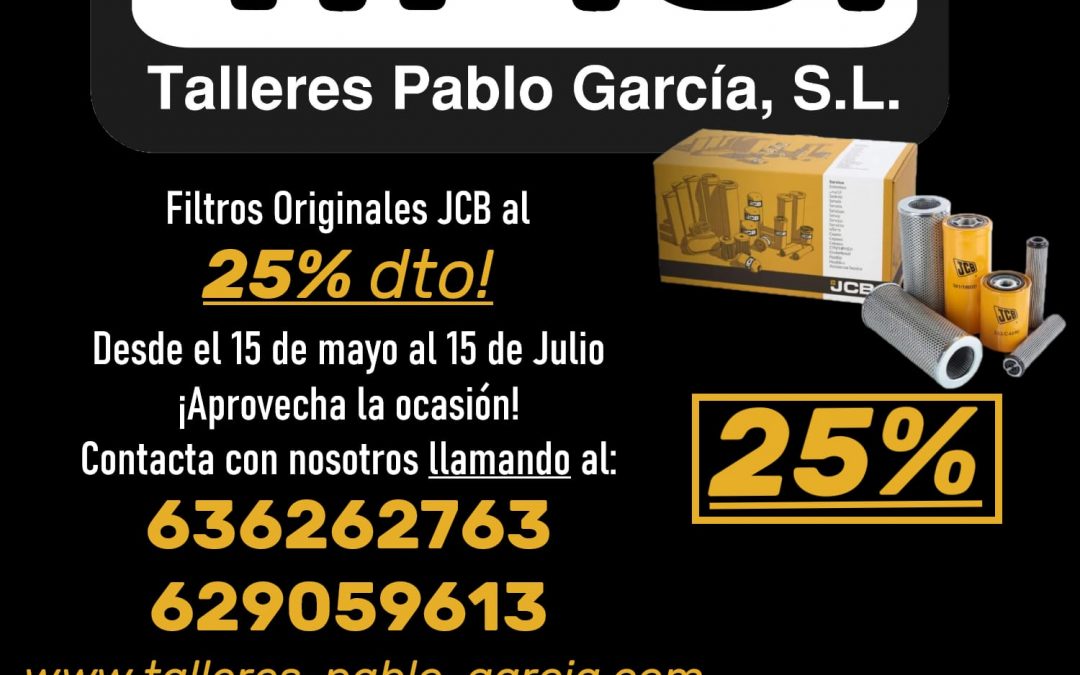 Oferta filtros originales JCB